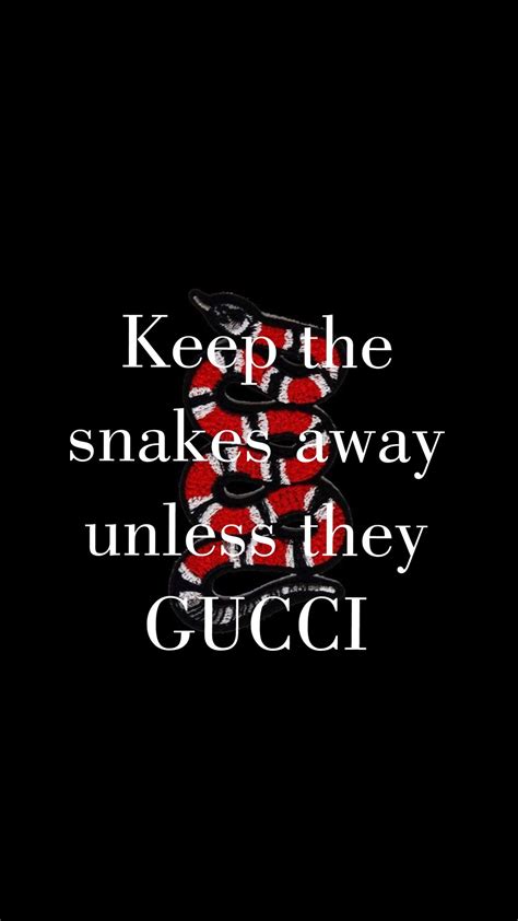 keep the snakes away unless they gucci quote|Keep the Snakes Away Unless They Gucci .